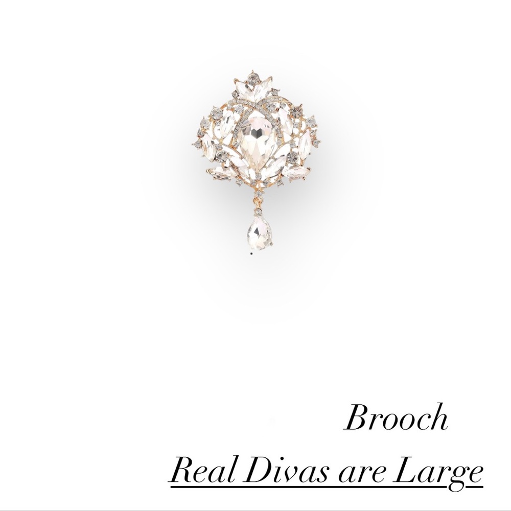Gold large brooch